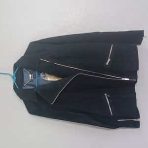 Dennis Basso Suede Jacket Washable Leather size S